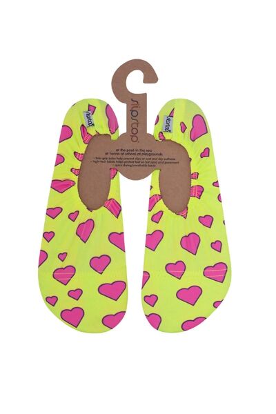 SLİP STOP NEON HEARTS KADIN KAYDIRMAZ PATİK