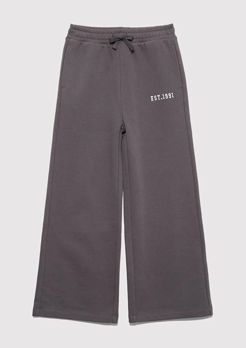 MAVİ WIDE LEG ÖRME PANTOLON KIZ ÇOCUK EŞOFMAN ALTI