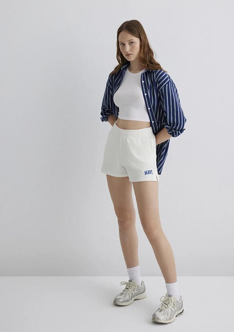 MAVİ KADIN ÖRME ŞORT