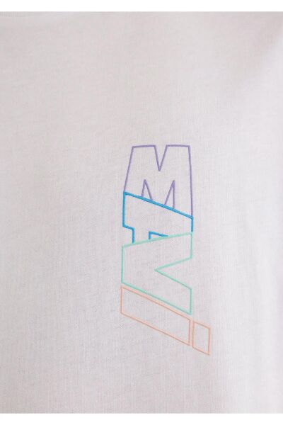 MAVİ MAVİ BASKILI TİŞÖRT ERKEK LOGO T-SHIRT