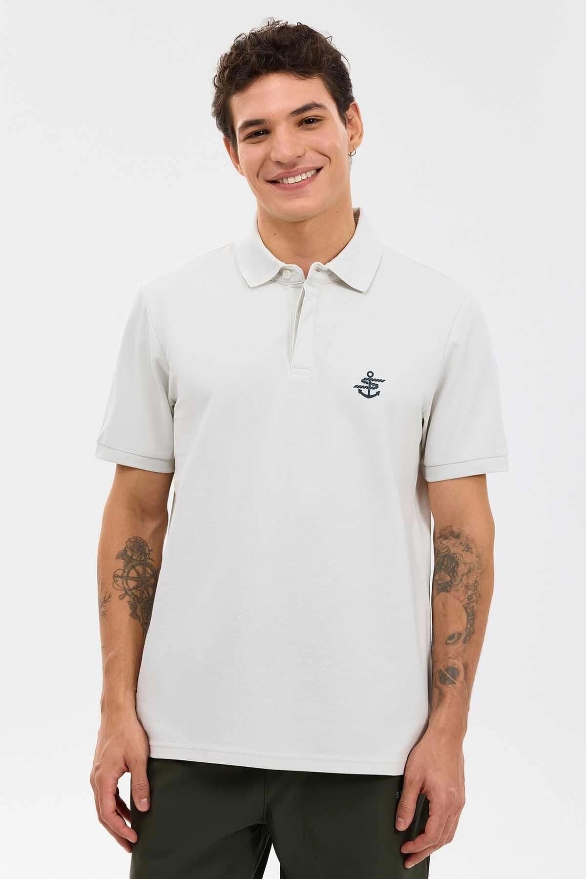 SKECHERS M LOGO PRİNTED POLO ERKEK T-SHIRT