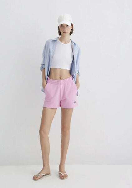 MAVİ ÖRME ŞORT KADIN ÖRME ŞORT