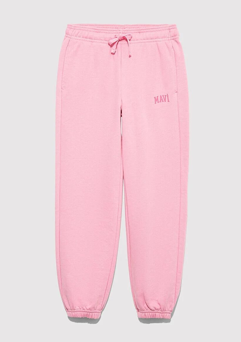 MAVİ LOGO BASKILI ÖRME PANTOLON KIZ ÇOCUKS EŞOFMAN ALTI