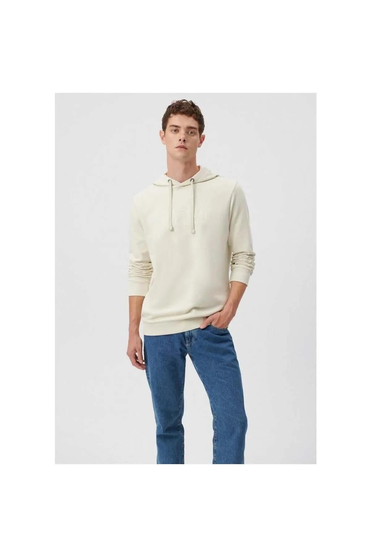MAVİ LOGO KAPÜŞONLU SWEATSHIRT ERKEK LOGO T-SHIRT