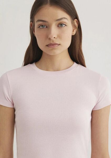 MAVİ YUVARLAK YAKA BASIC TİŞÖRT KADIN BASIC, SEMI BASIC