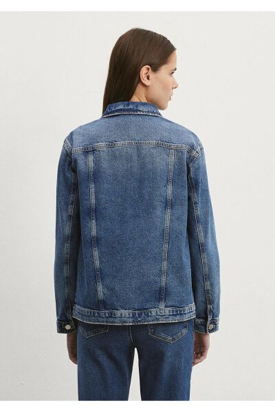 MAVİ KARLA DARK GOLD ICON KADIN DENIM CEKET