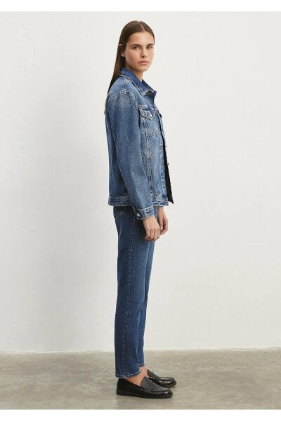 MAVİ KARLA DARK GOLD ICON KADIN DENIM CEKET