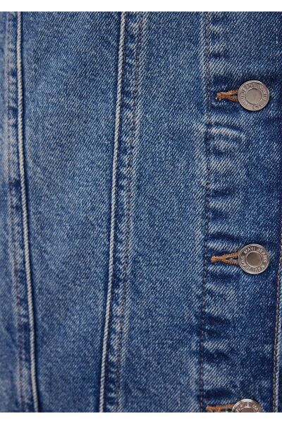 MAVİ KARLA DARK GOLD ICON KADIN DENIM CEKET