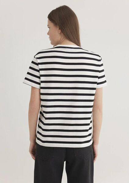 MAVİ KISA KOLLU LOGO PENYE KADIN LOGO T-SHIRT