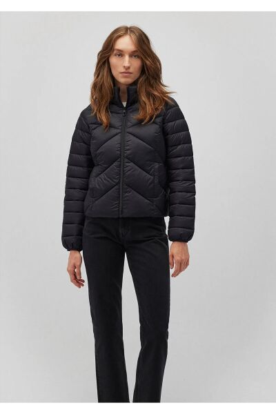 MAVİ DİK YAKA CEKET KADIN MONT