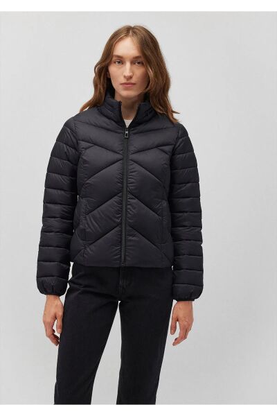 MAVİ DİK YAKA CEKET KADIN MONT