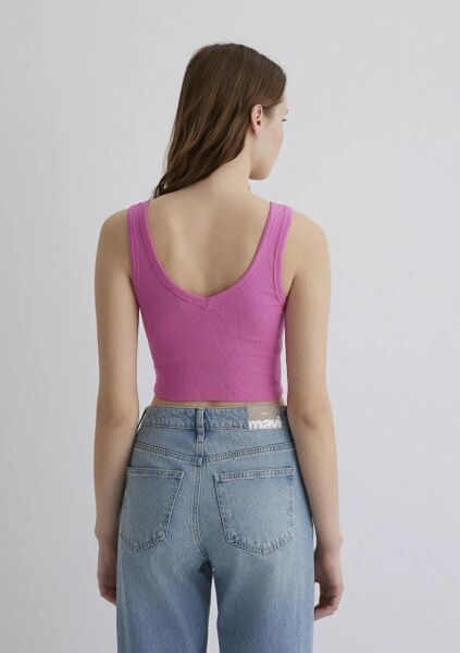 MAVİ ASKILI V YAKA BASIC KADIN BASIC, SEMI BASIC