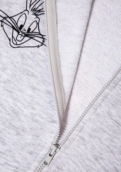 MAVİ BUGS BUNNY BASKILI FERMUARLI SWEATSHIRT KIZ ÇOCUK SWEATSHIRT