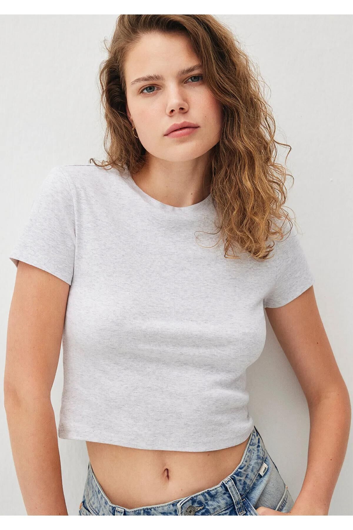 MAVİ YUVARLAK YAKA BASIC TİŞÖRT KADIN BASIC, SEMI BASIC