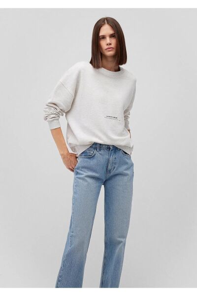 MAVİ BISIKLET YAKA SWEATSHIRT KADIN SWEATSHIRT