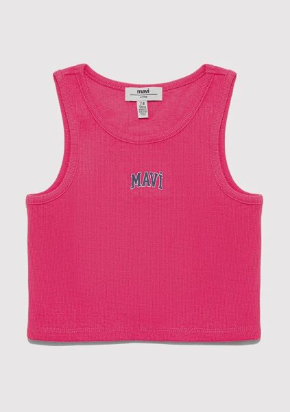 MAVİ LOGO BASKILI ATLET KIZ ÇOCUK LOGO T-SHIRT