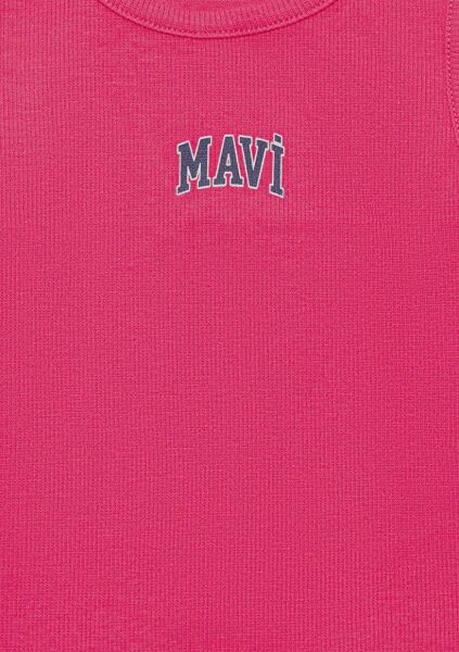 MAVİ LOGO BASKILI ATLET KIZ ÇOCUK LOGO T-SHIRT