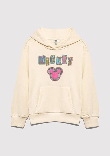 MAVİ MICKEY BASKILI KAPÜŞONLU SWEATSHIRT KIZ ÇOCUKS KAPÜŞONLU SWEATSHIRT
