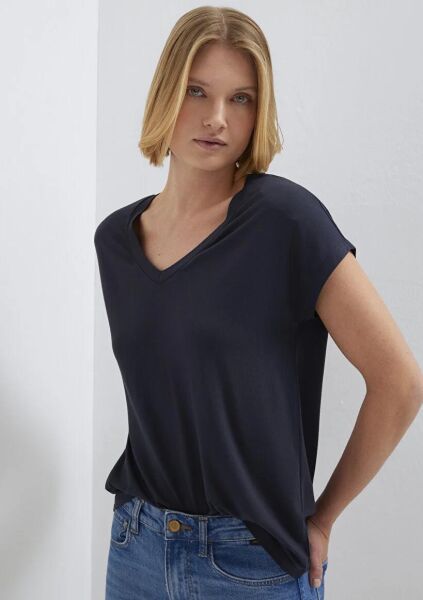 MAVİ BASIC V YAKA PENYE KADIN BASIC, SEMI BASIC