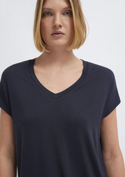 MAVİ BASIC V YAKA PENYE KADIN BASIC, SEMI BASIC