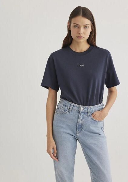 MAVİ LOGO T-SHIRT KADIN LOGO T-SHIRT