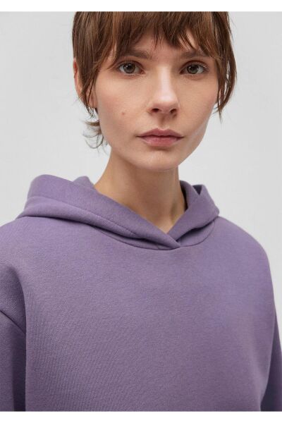 MAVİ KAPİŞONLU SWEATSHIRT KADIN BASIC, SEMI BASIC