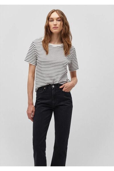 MAVİ BİSİKLET YAKA TİŞÖRT KADIN BASIC, SEMI BASIC