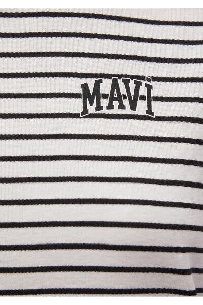 MAVİ MAVİ BASKILI TİŞÖRT KADIN LOGO T-SHIRT