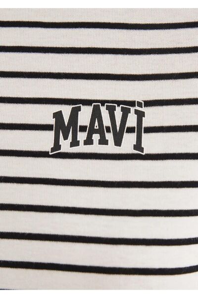 MAVİ MAVİ BASKILI TİŞÖRT KADIN LOGO T-SHIRT