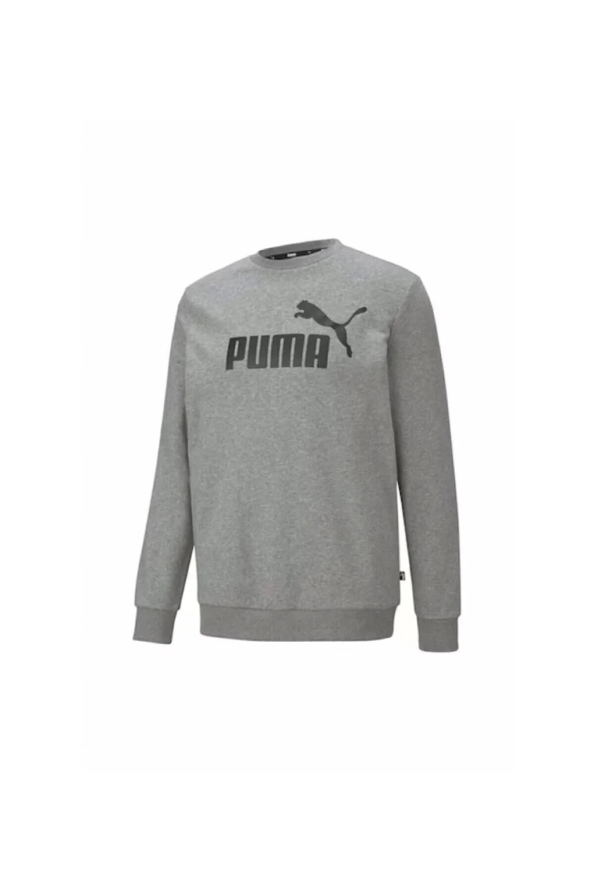 PUMA ESS BIG LOGO CREW TR MEDIUM GRAY HEATHER UNISEX SWEATSHIRT
