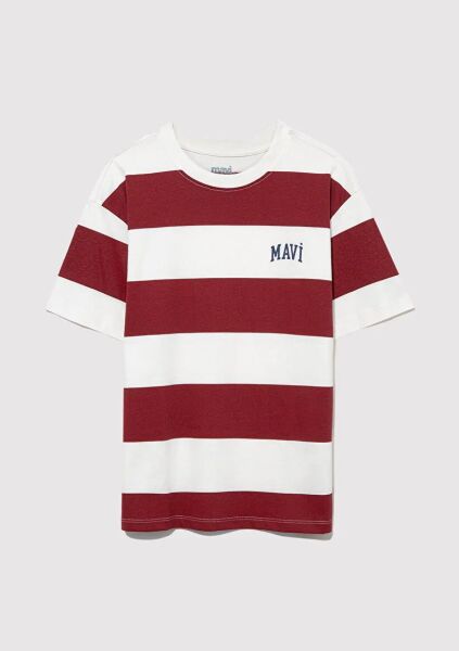 MAVİ LOGO BASKILI COLORBLOCK TİŞÖRT ERKEK ÇOCUK LOGO T-SHIRT