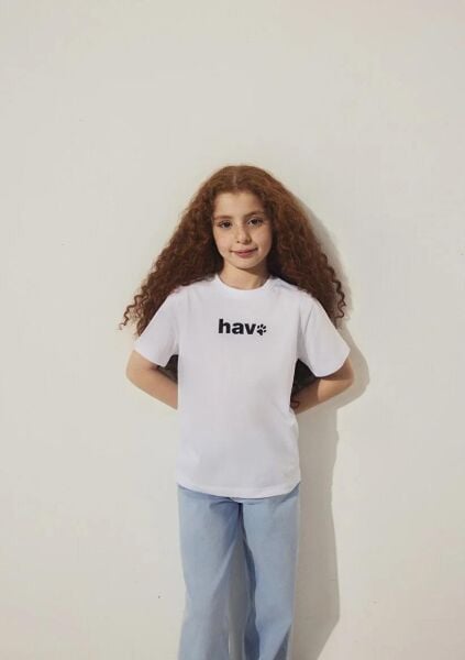 MAVİ HAV BASKILI ERKEK ÇOCUK LOGO T-SHIRT
