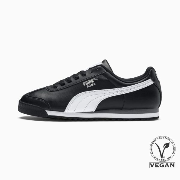 PUMA ROMA BASIC BLACK-WHITE- SILVER UNISEX MODA AYAKKABI