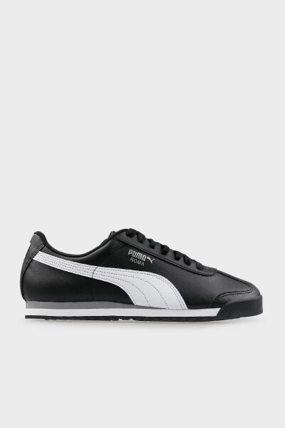 PUMA ROMA BASIC BLACK-WHITE-PUMA SILVER UNISEX MODA AYAKKABI