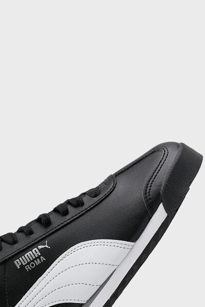 PUMA ROMA BASIC BLACK-WHITE-PUMA SILVER UNISEX MODA AYAKKABI