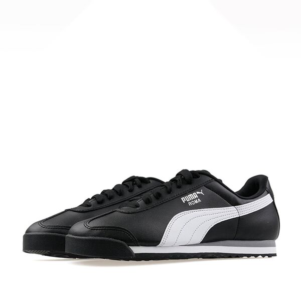 PUMA ROMA BASIC BLACK-WHITE-PUMA SILVER UNISEX MODA AYAKKABI