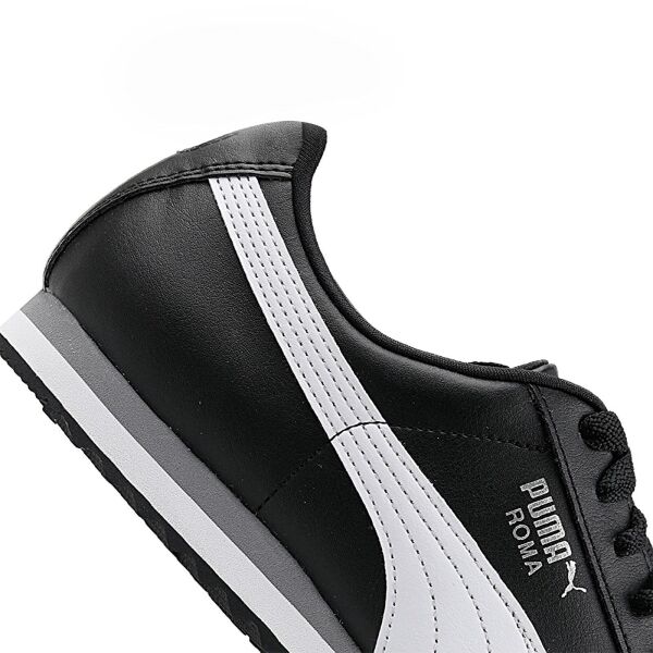 PUMA ROMA BASIC BLACK-WHITE-PUMA SILVER UNISEX MODA AYAKKABI