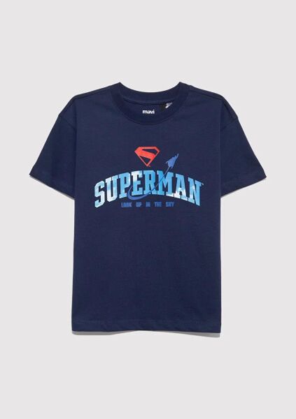 MAVİ SUPERMAN BASKILI TİŞÖRT ERKEK ÇOCUK PROJE, LİSANS T-SHIRT