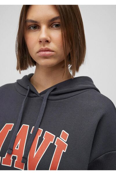 MAVİ KADIN KAPÜŞONLU SWEATSHIRT