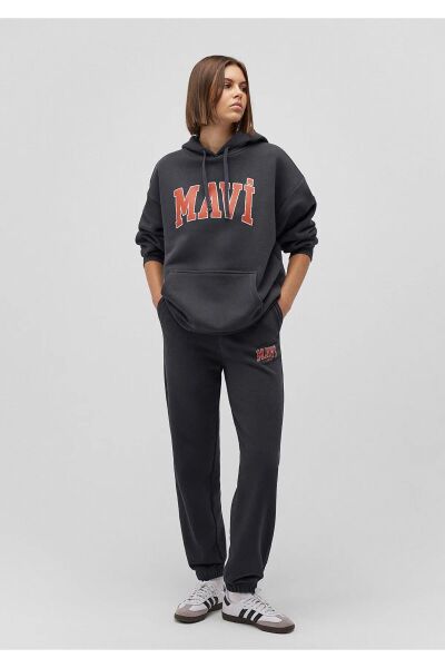 MAVİ SWEATSHIRT KADIN KAPÜŞONLU SWEATSHIRT
