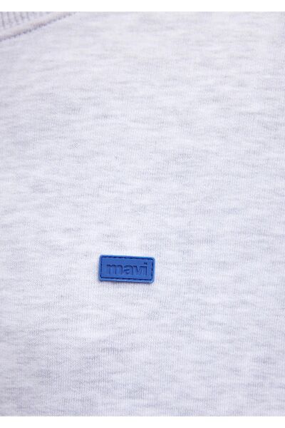 MAVİ BISIKLET YAKA LOGO SWEATSHIRT KADIN SWEATSHIRT