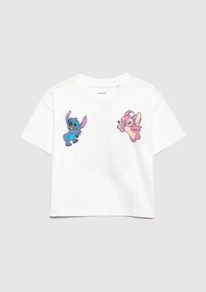 MAVİ LILO & STITCH BASKILI TİŞÖRT KIZ ÇOCUK PROJE, LİSANS T-SHIRT