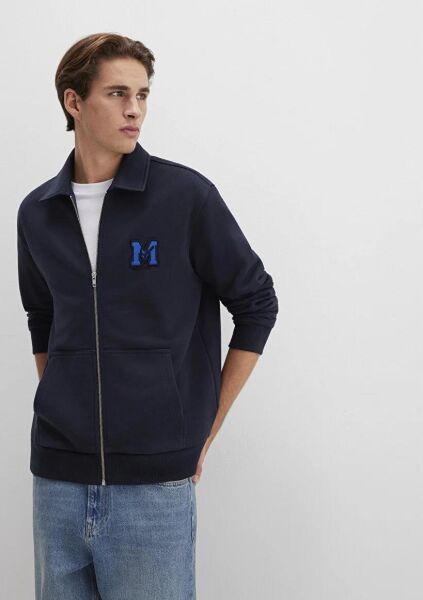 MAVİ FERMUARLI CEPLİ ERKEK SWEATSHIRT