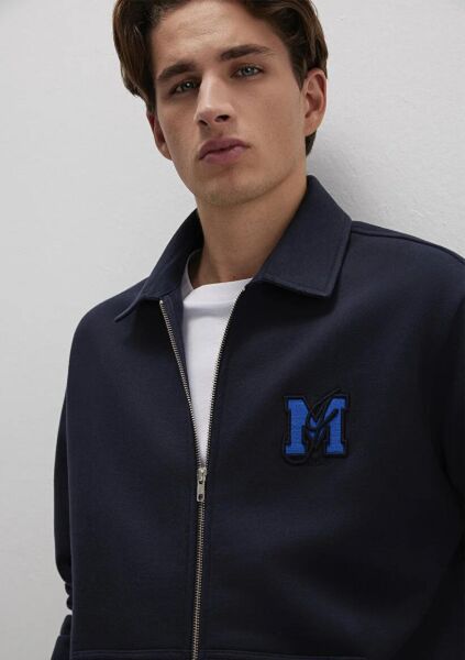 MAVİ FERMUARLI CEPLİ ERKEK SWEATSHIRT