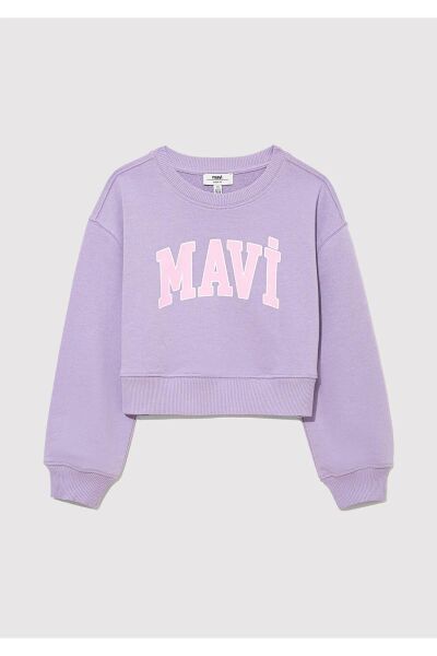 MAVİ MAVİ LOGO CROP SWEATSHIRT KIZ ÇOCUK SWEATSHIRT