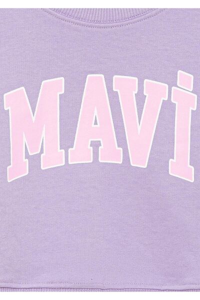 MAVİ MAVİ LOGO CROP SWEATSHIRT KIZ ÇOCUK SWEATSHIRT
