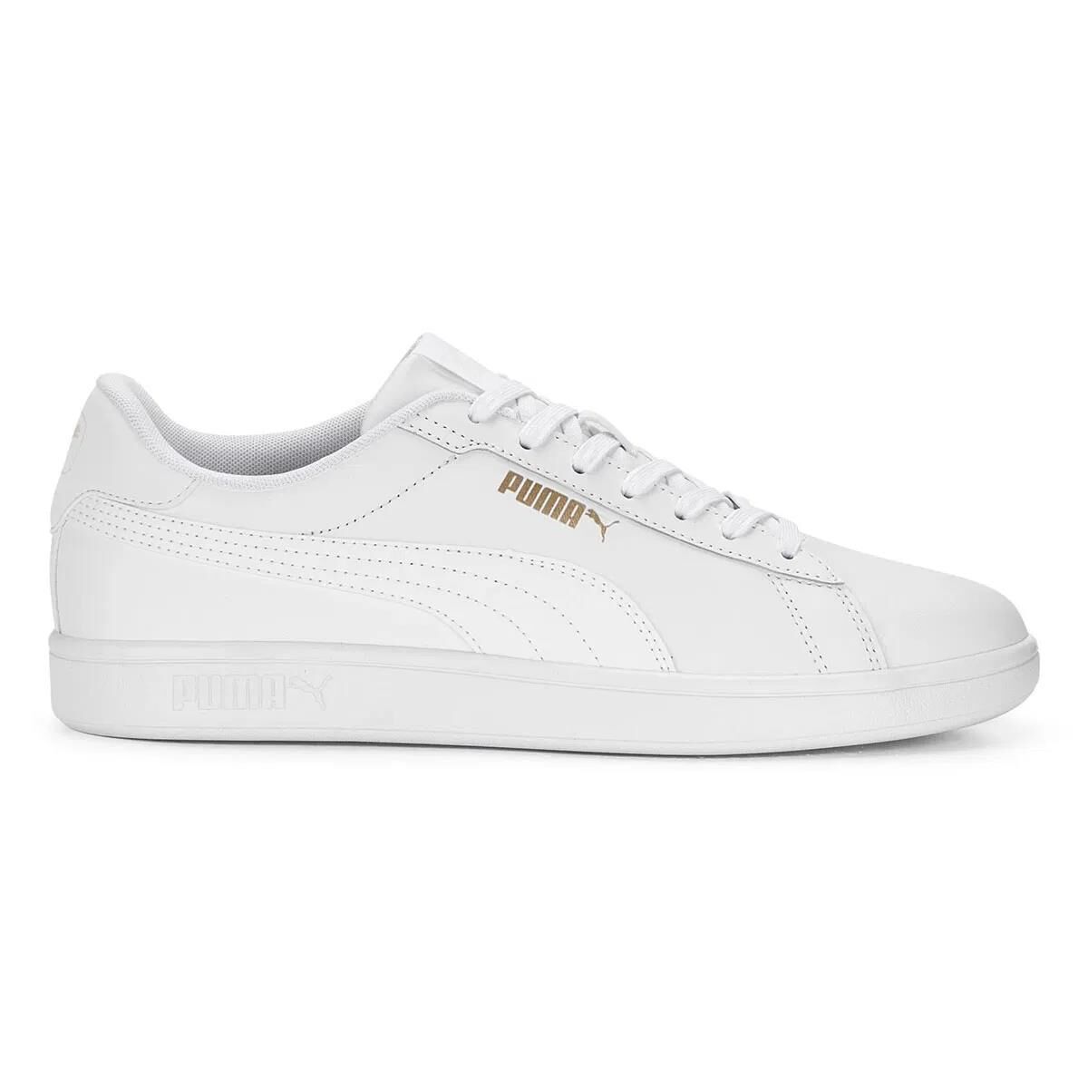 PUMA SMASH 3.0 L PUMA WHITE-PUMA WHITE-P UNISEX MODA AYAKKABI