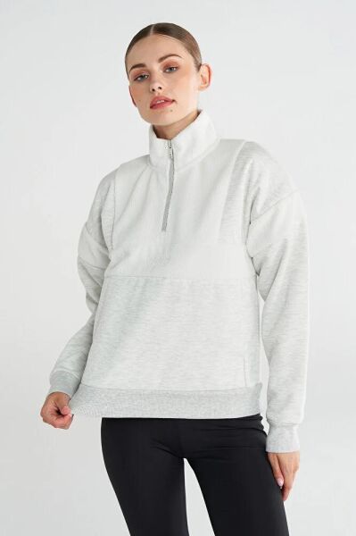 HUMMEL HMLADUR ZIP NECK SWEATSHIRT KADIN FERMUARLI SWEATSHIRT