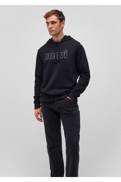 MAVİ LOGO KAPÜŞONLU SWEATSHIRT ERKEK LOGO T-SHIRT