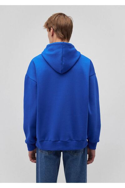 MAVİ BASKILI SWEATSHIRT ERKEK HOODIE